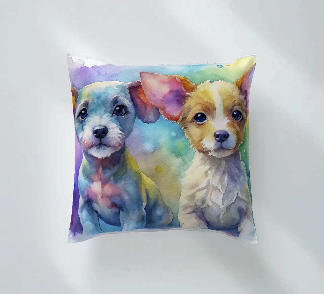 Cuccioli in acquerello cuscino da ARTVI-SHOP
