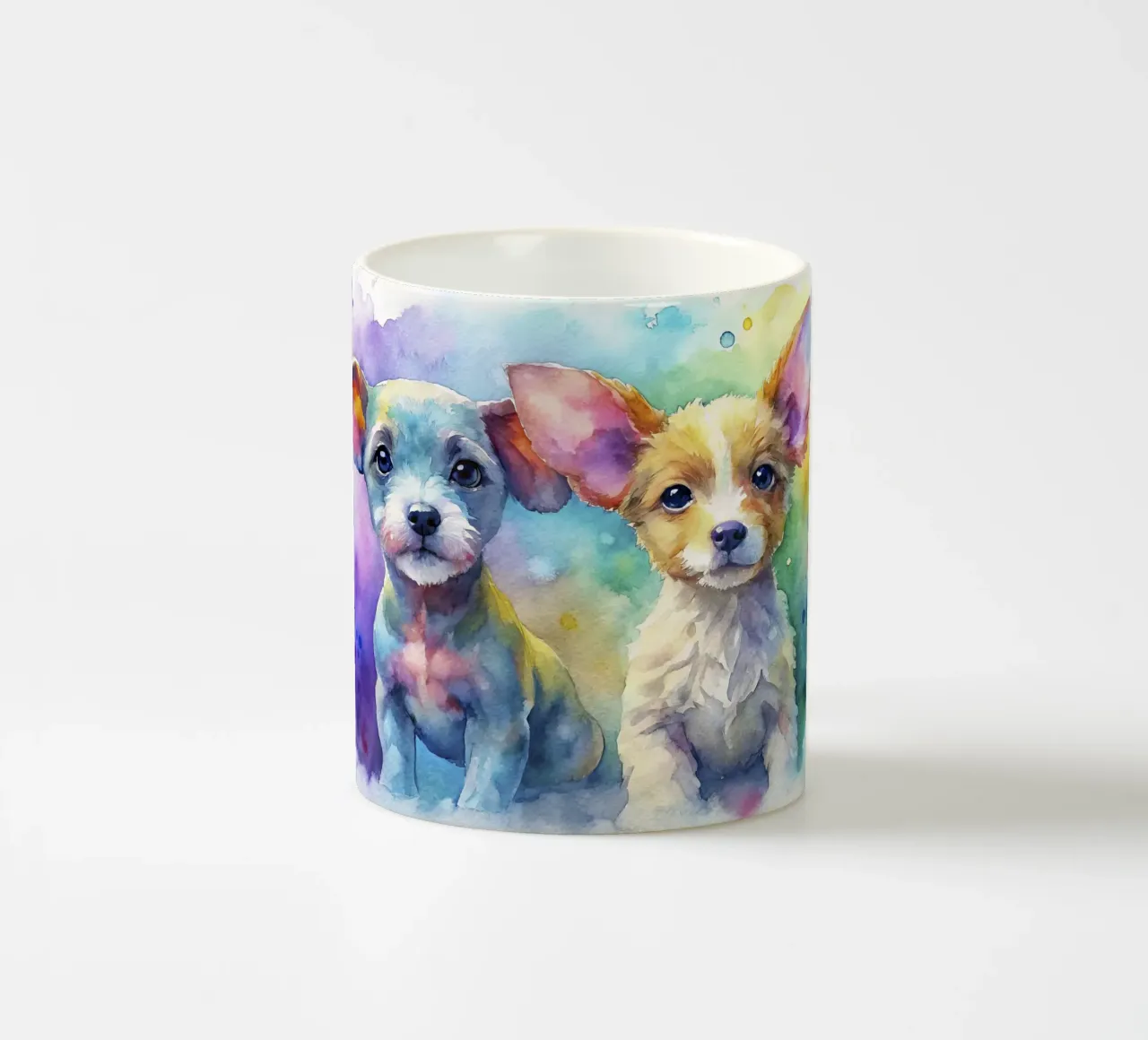 Cuccioli in acquerello tazza in ceramica da ARTVI-SHOP