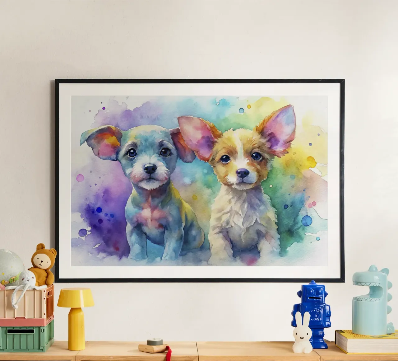 Cuccioli in acquerello carta hahnemühle da ARTVI-SHOP