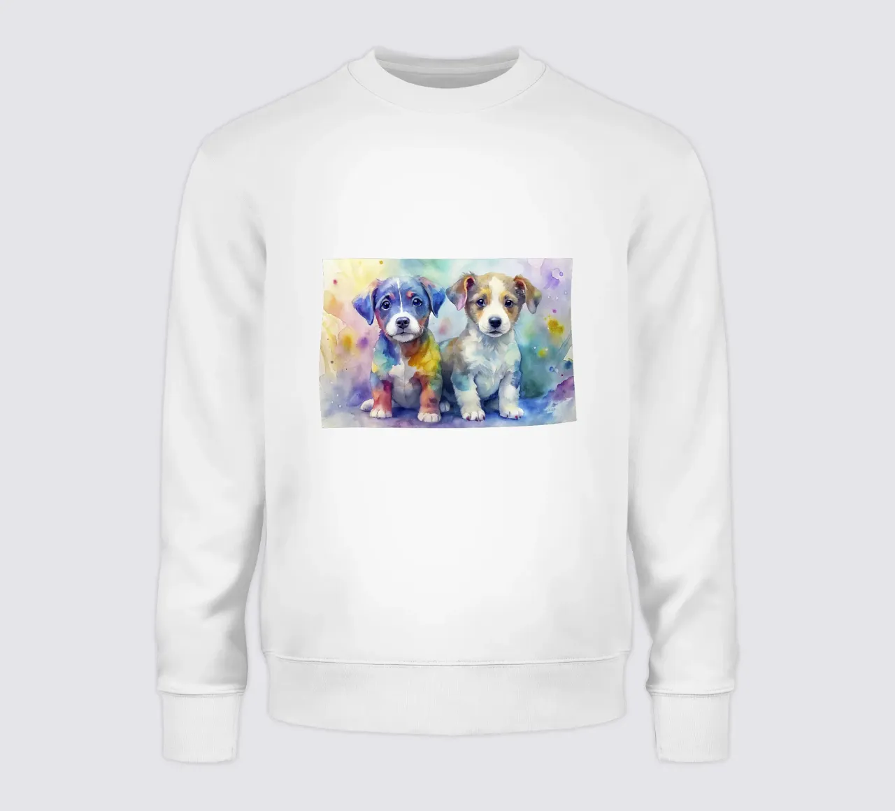 Cuccioli in acquerello felpa da 🎁 NOBELART