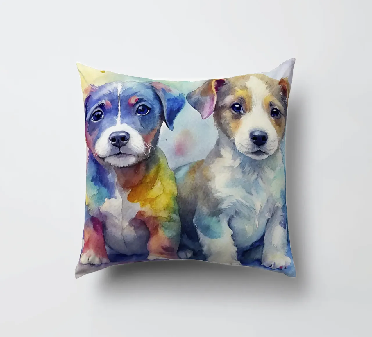 Cuccioli in acquerello cuscino da ARTVI-SHOP