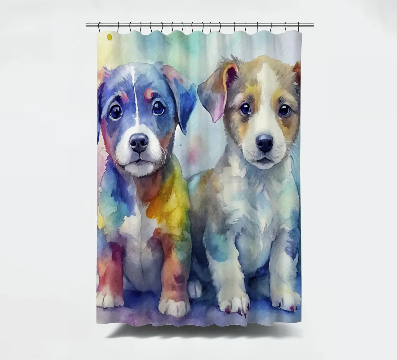 Cuccioli in acquerello tenda da doccia da ARTVI-SHOP