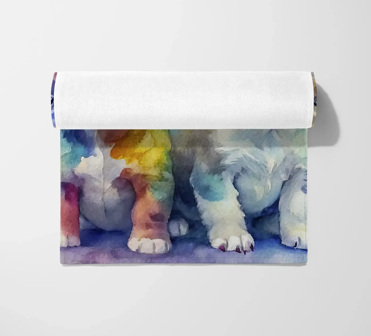 Cuccioli in acquerello telo mare da ARTVI-SHOP