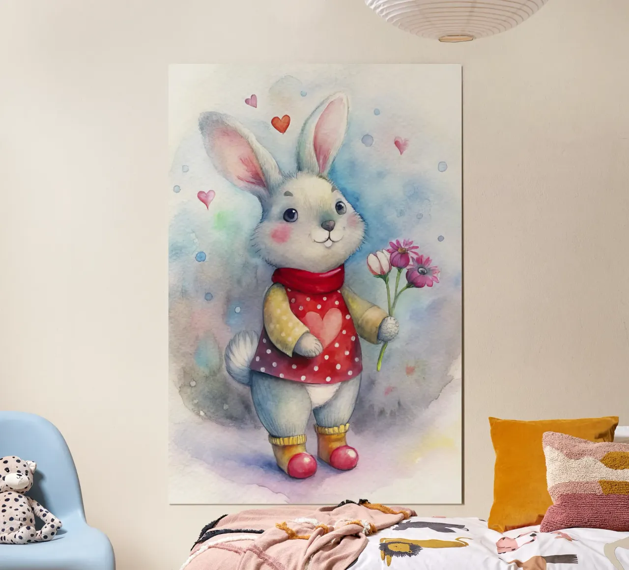 Coniglietto acquerellato poster da 🎁 ARTVI-SHOP