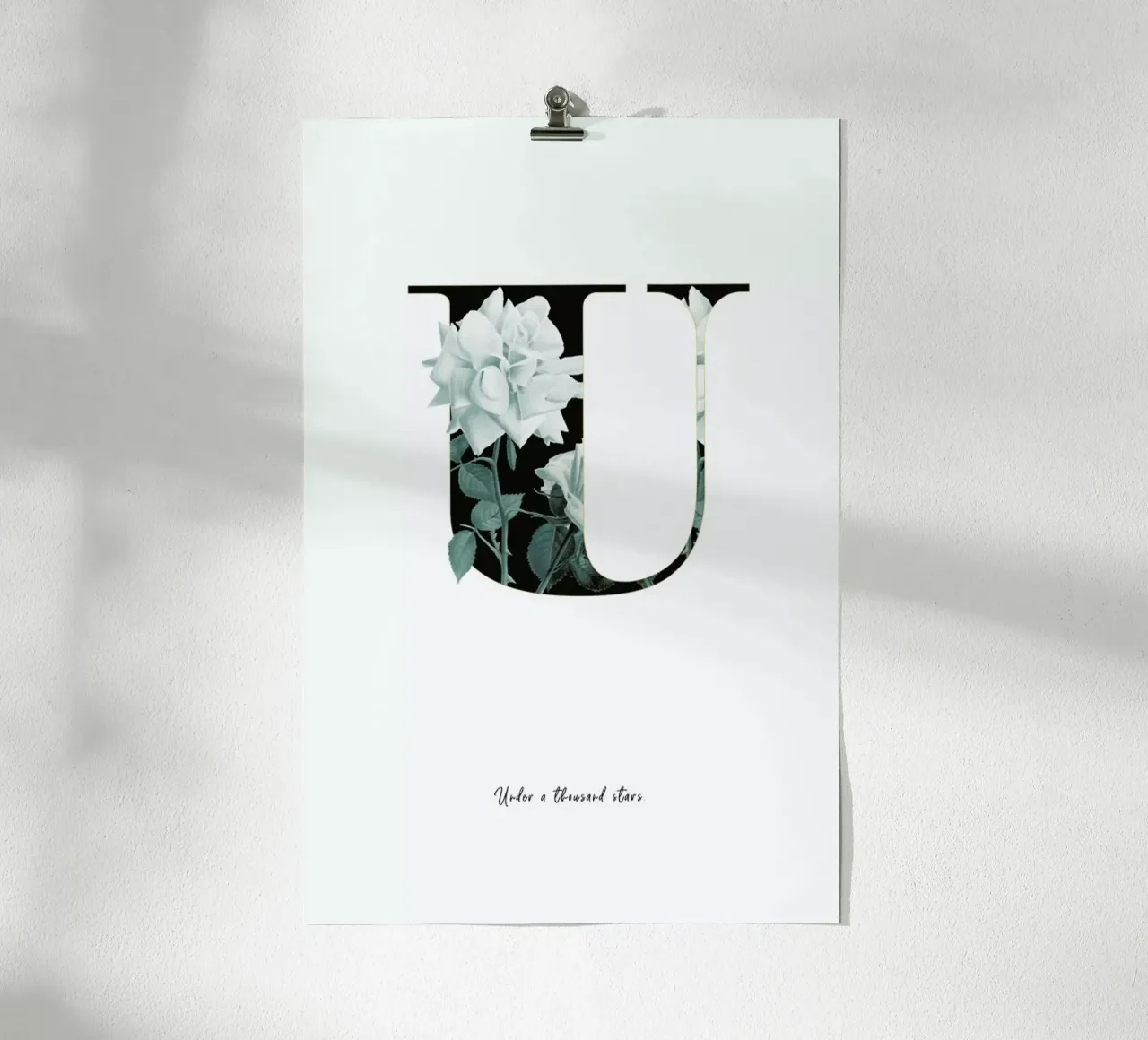 Flower Alphabet - U carta hahnemühle da Froilein Juno