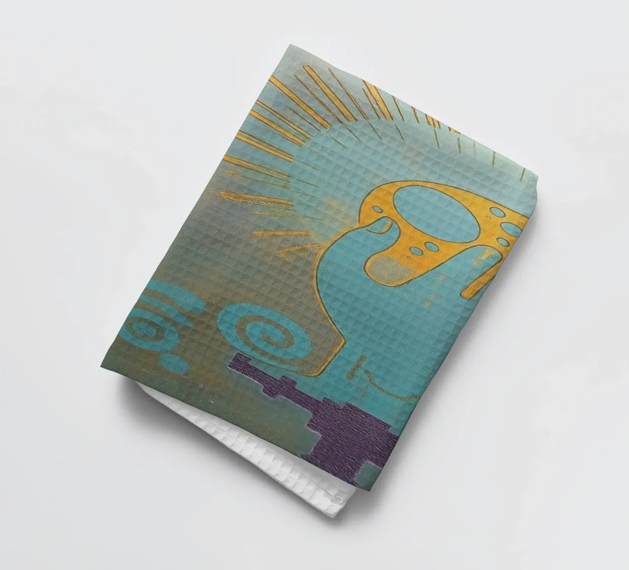 peinture murale représentant une main tenant une lune torchon de DesignDoodle
