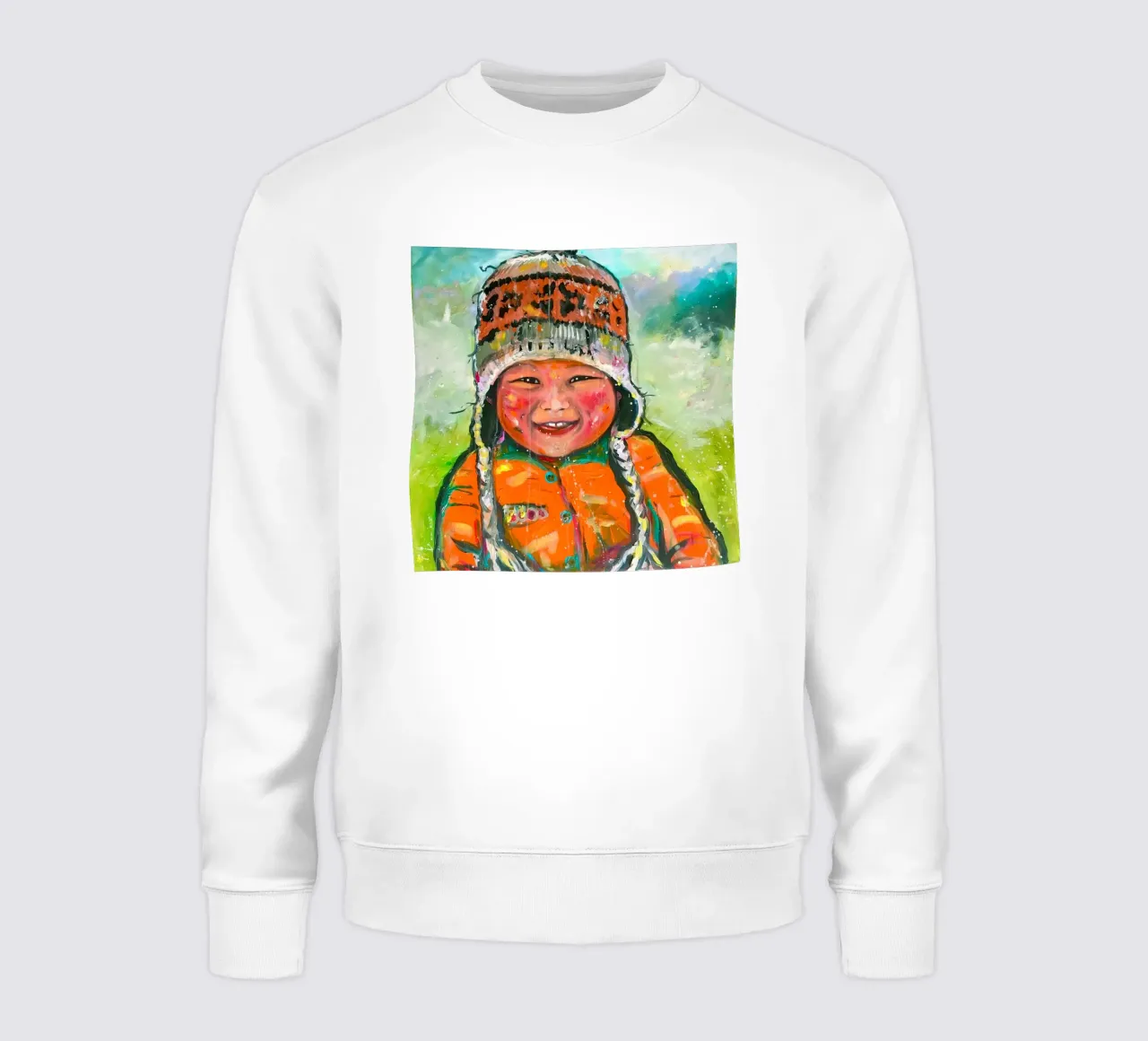 Una sonrisa del Tíbet sudadera de Happy 😃 Art 🎨 by Christine Schnoell