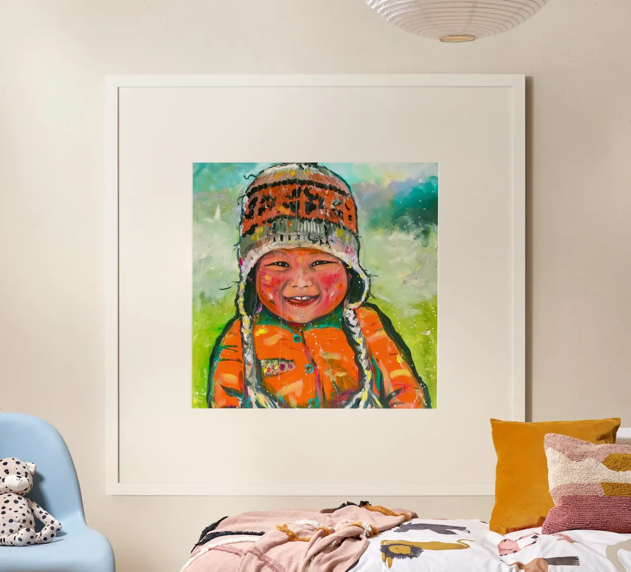 A Smile from Tibet hahnemühle by Happy 😃 Art 🎨 by Christine Schnoell