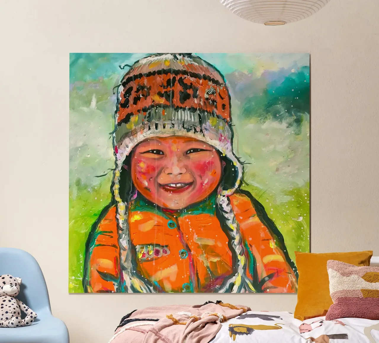 A Smile from Tibet hahnemühle by Happy 😃 Art 🎨 by Christine Schnoell