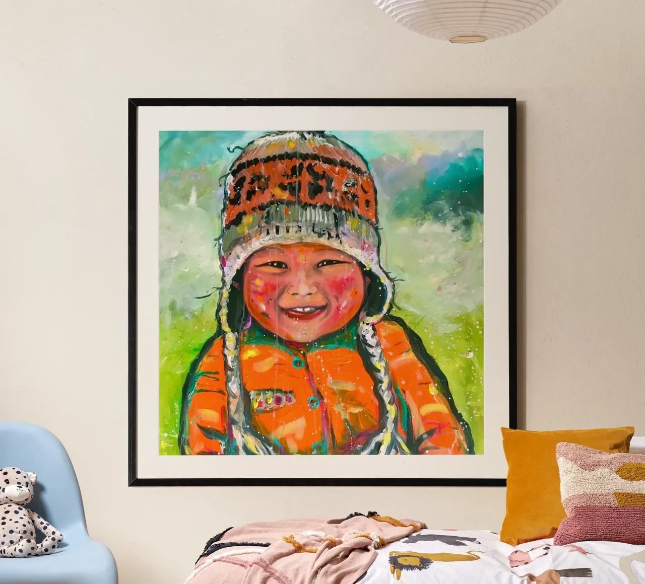A Smile from Tibet hahnemühle by Happy 😃 Art 🎨 by Christine Schnoell