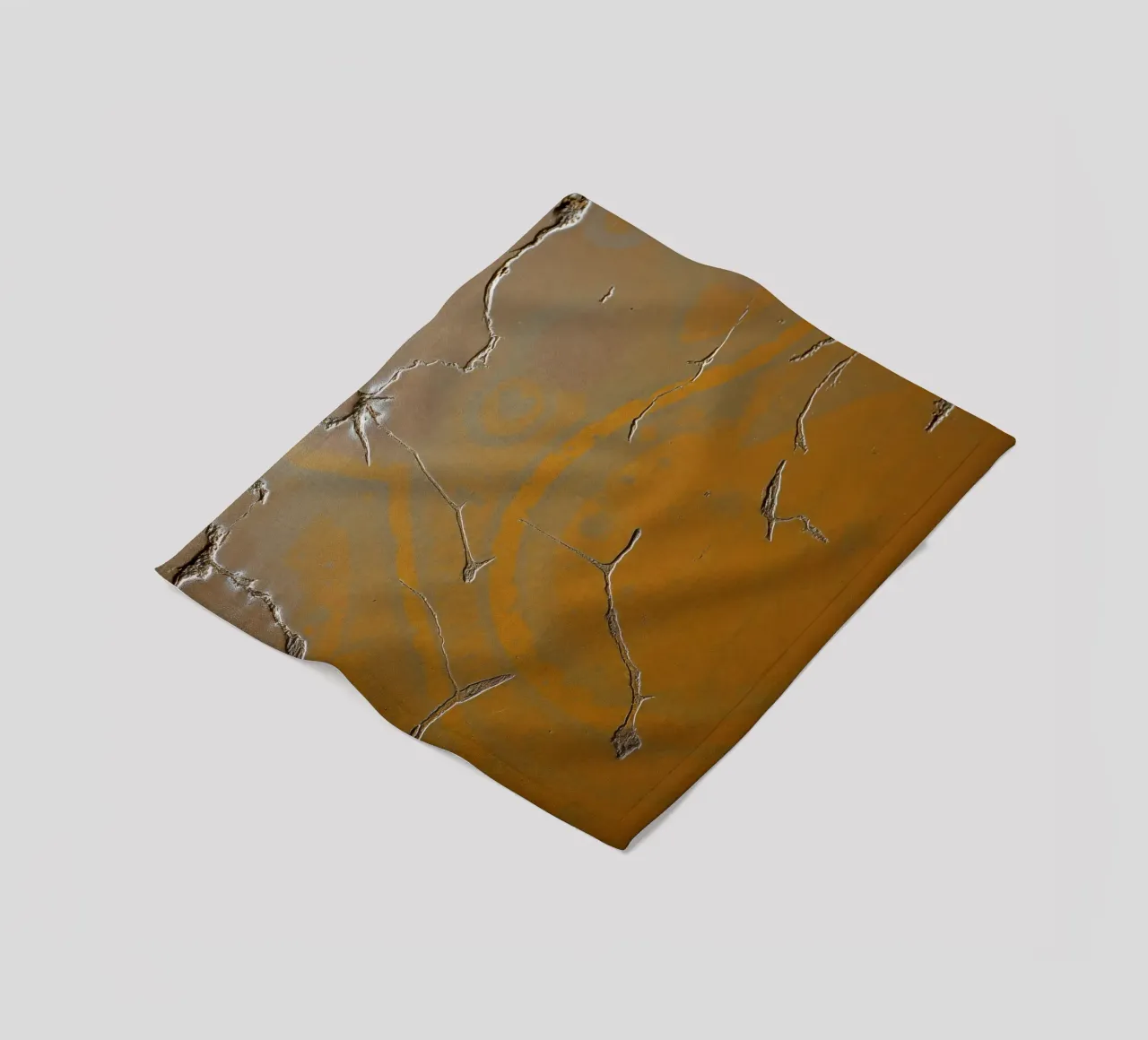 Textured surface shows cracks and patterns in warm tones fleece blanket by DesignDoodle