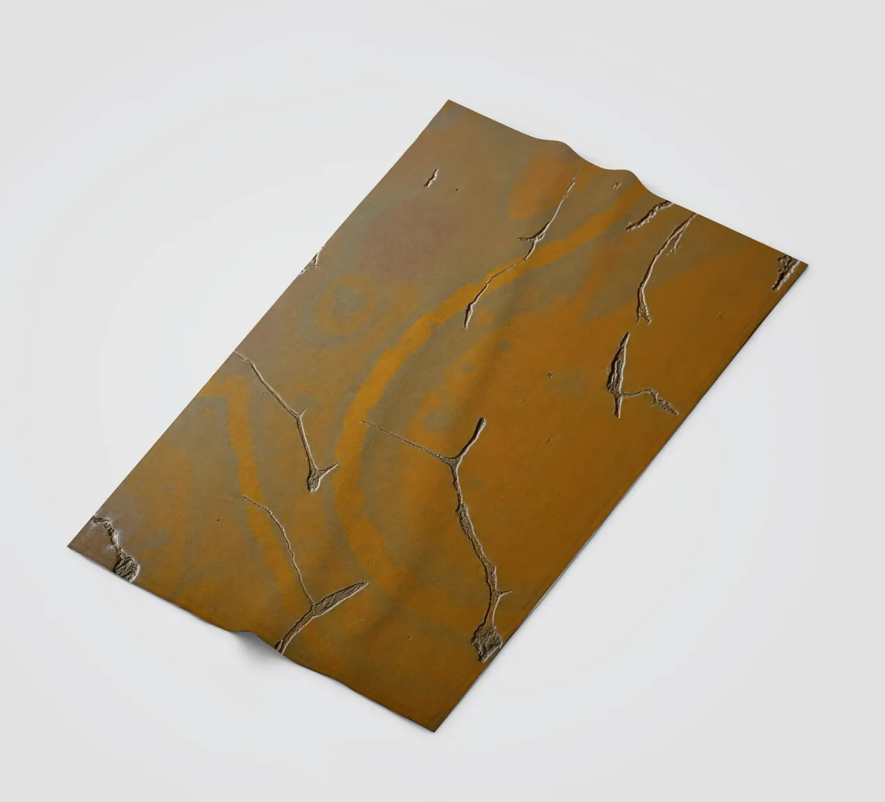 Textured surface shows cracks and patterns in warm tones fleece blanket by DesignDoodle