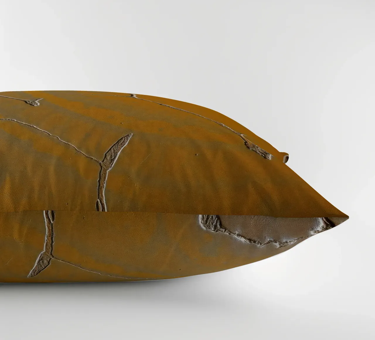 Textured surface shows cracks and patterns in warm tones decorative cushion by DesignDoodle
