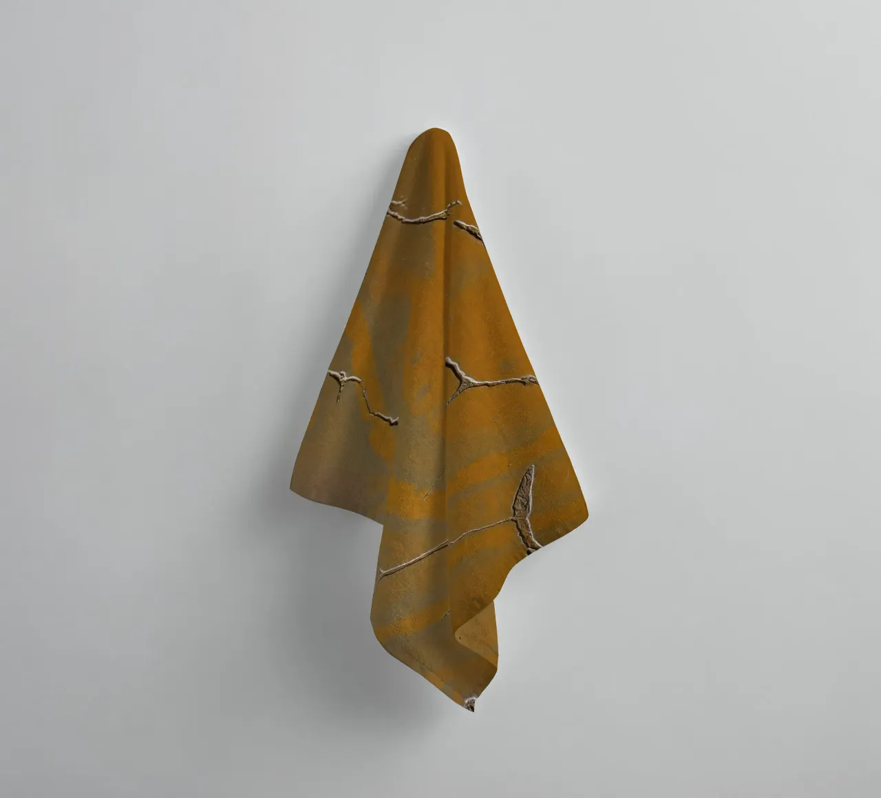 Textured surface shows cracks and patterns in warm tones towel by DesignDoodle