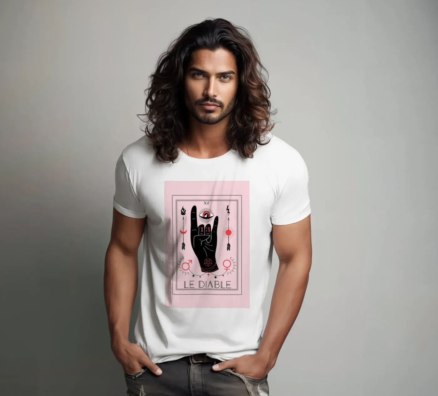La carta dei Tarocchi "Il Diavolo" t-shirt da cafelab