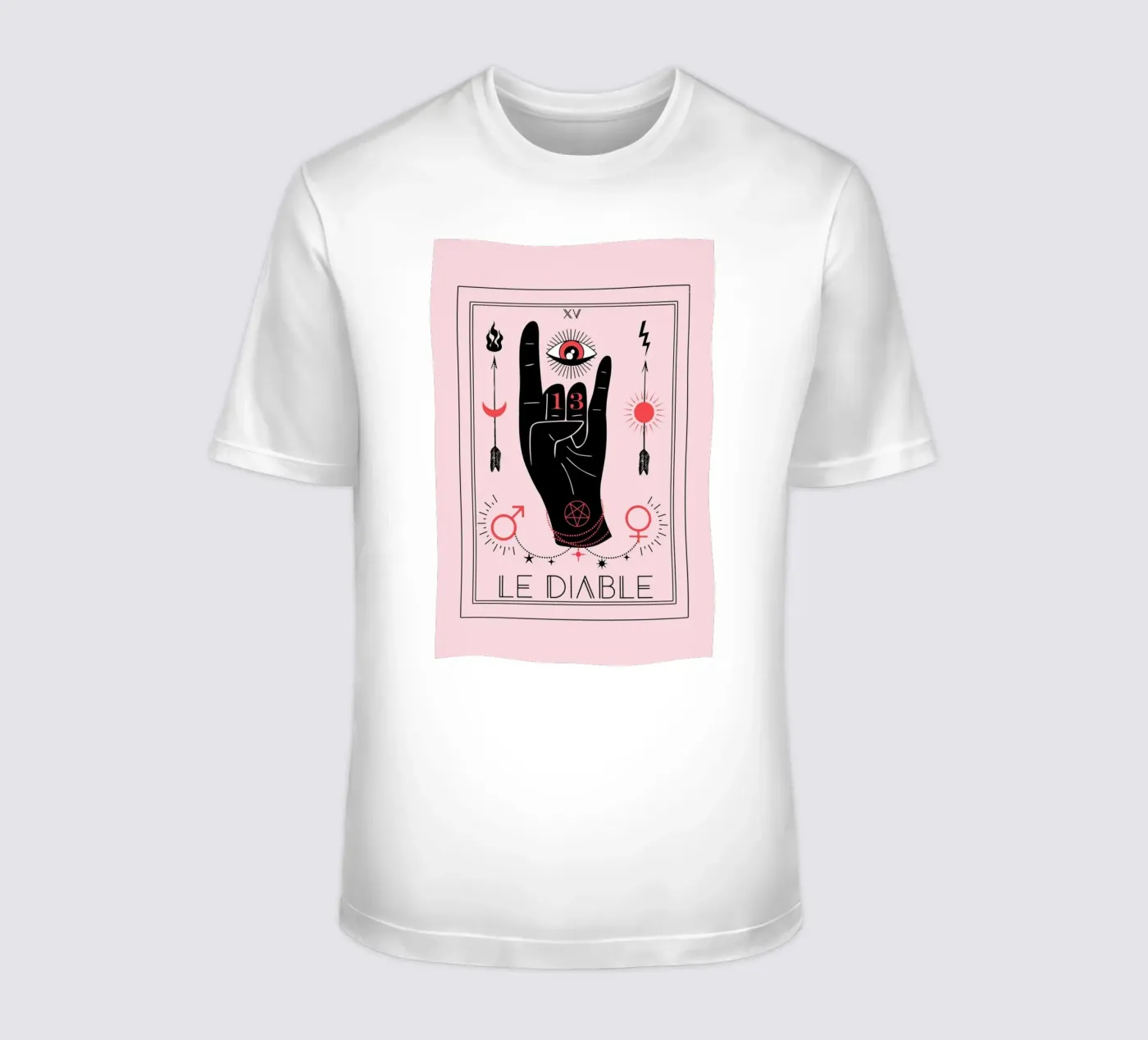 La carta dei Tarocchi "Il Diavolo" t-shirt da cafelab