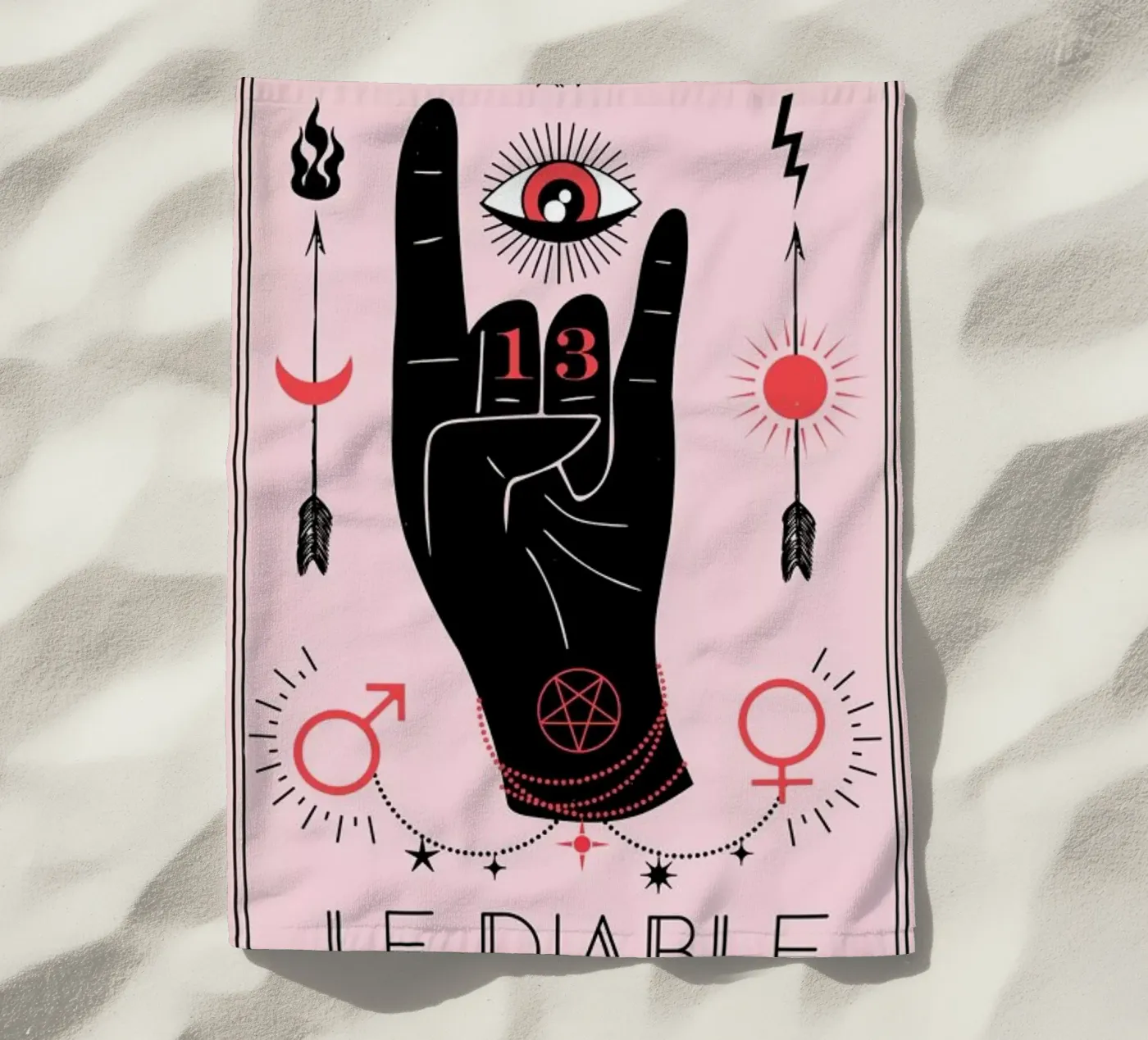 The Devil serviette de plage de cafelab