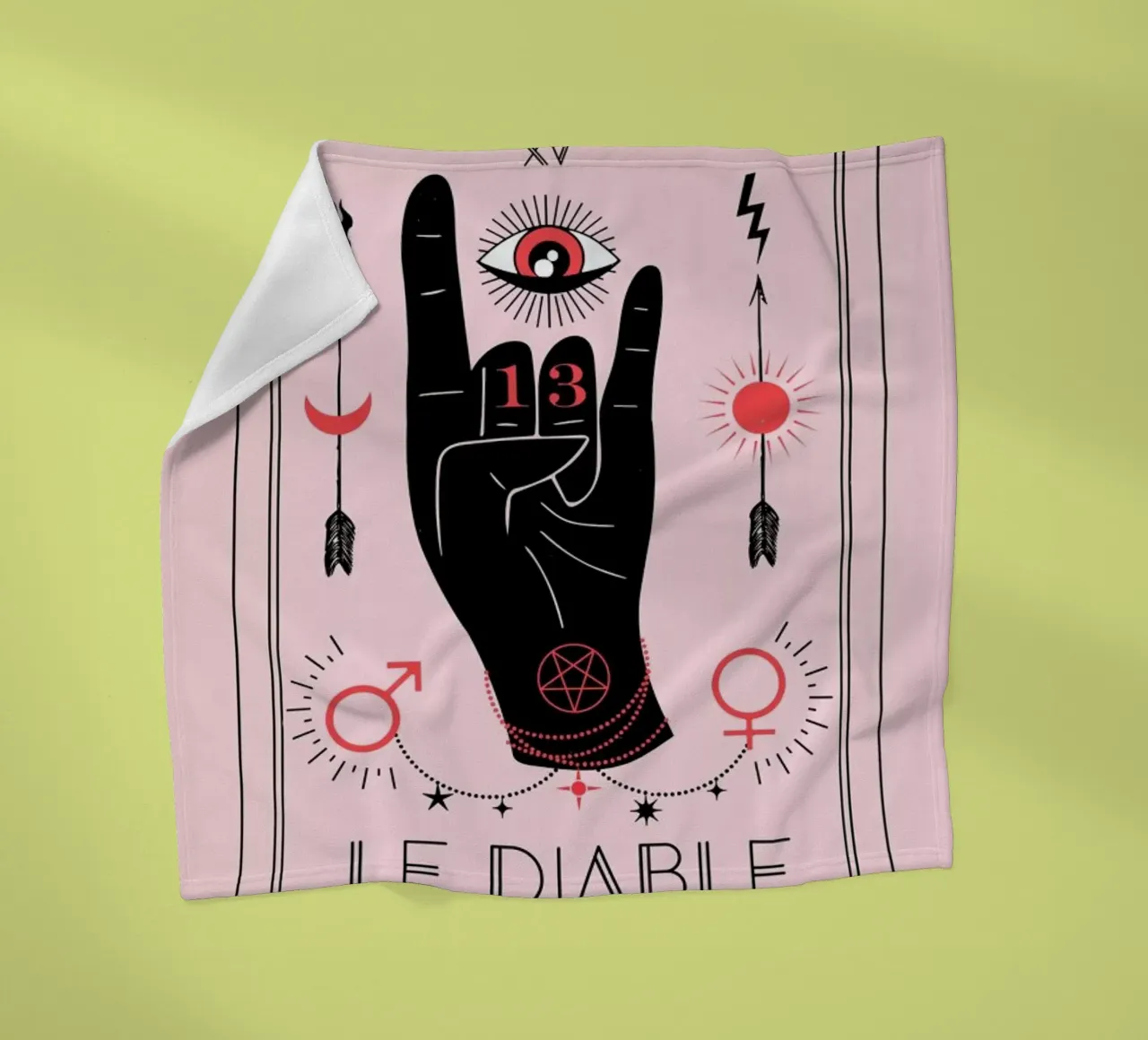 The Devil fleece blanket by cafelab