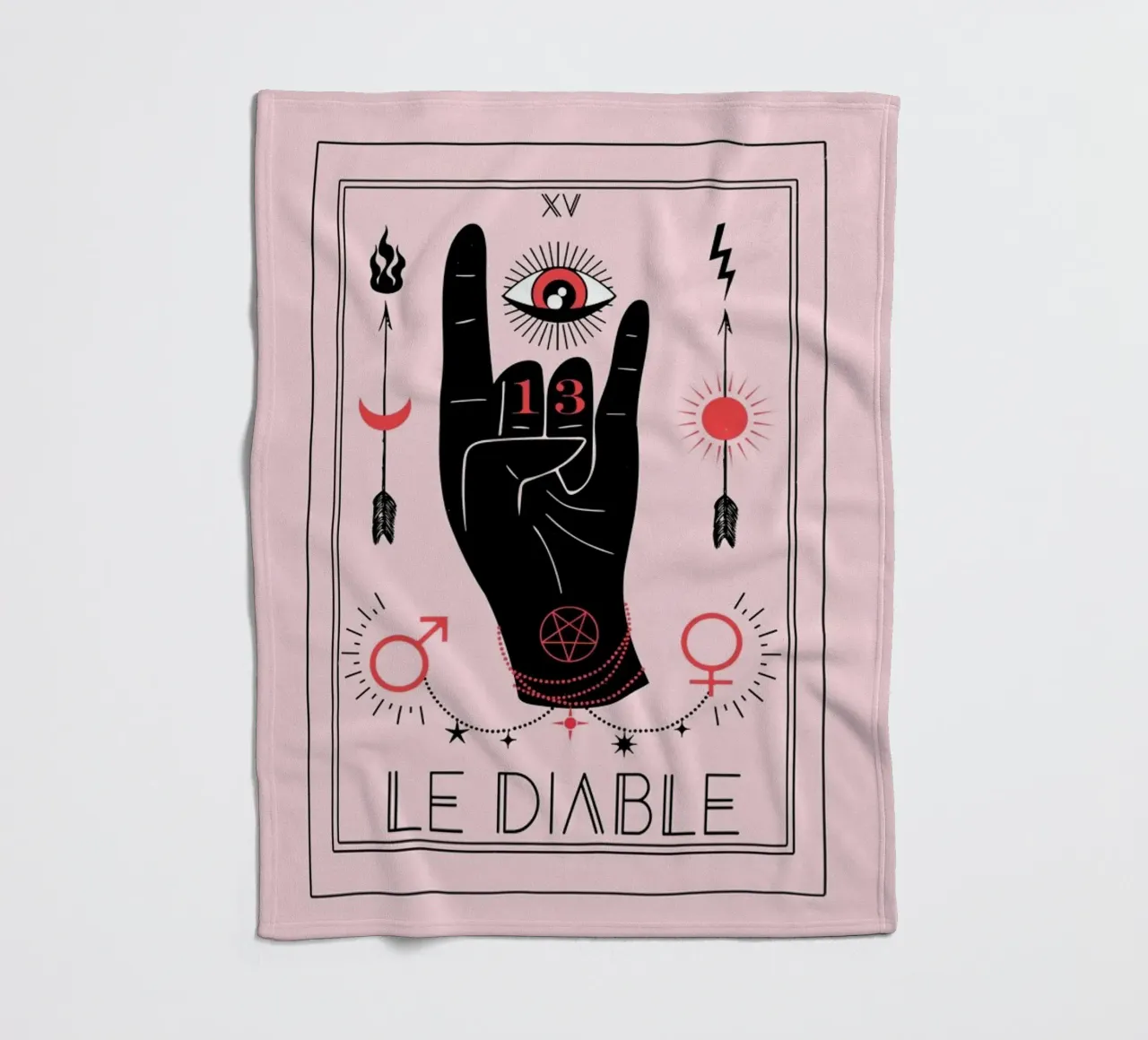 The Devil fleece blanket by cafelab
