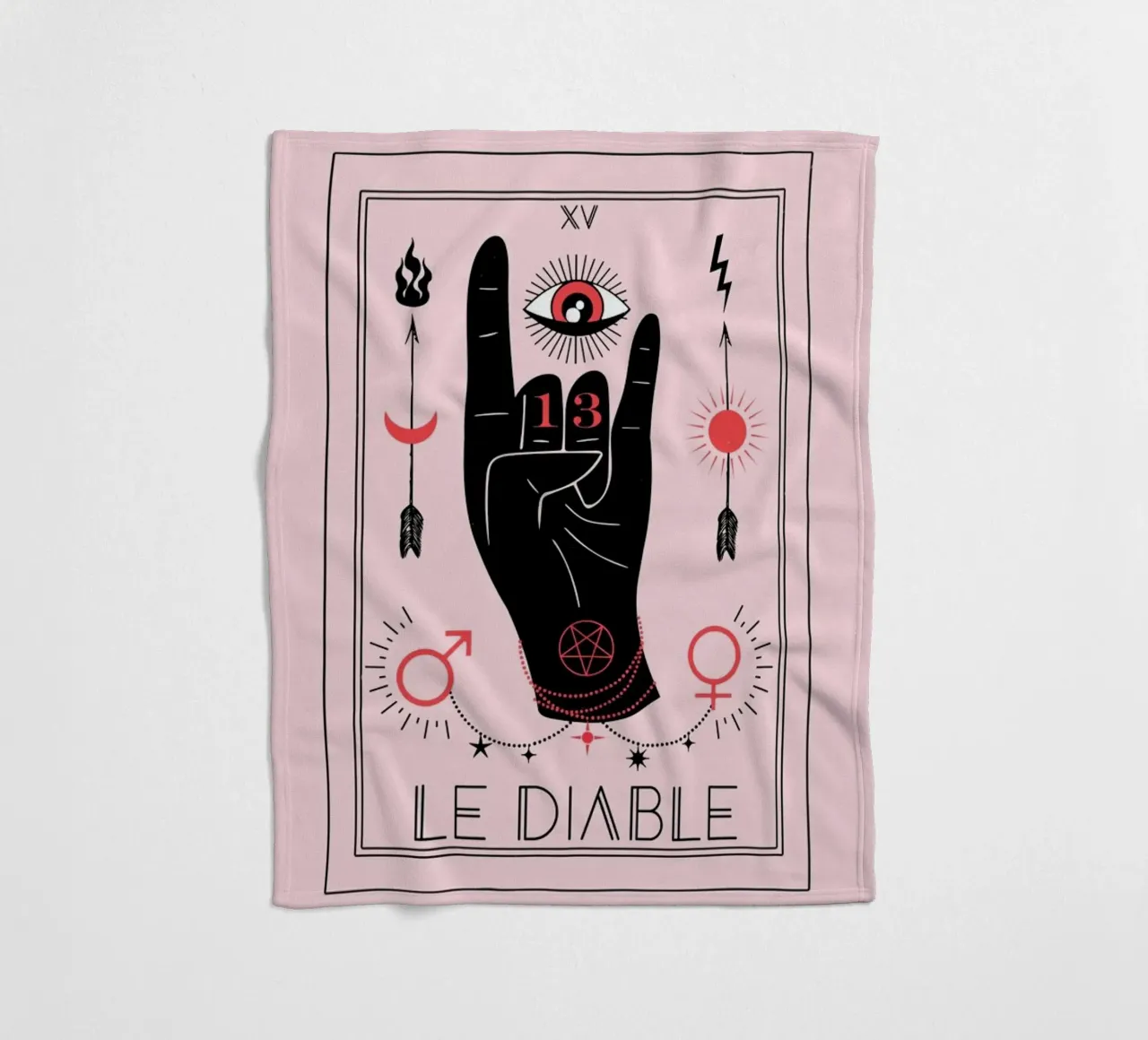 The Devil fleece blanket by cafelab