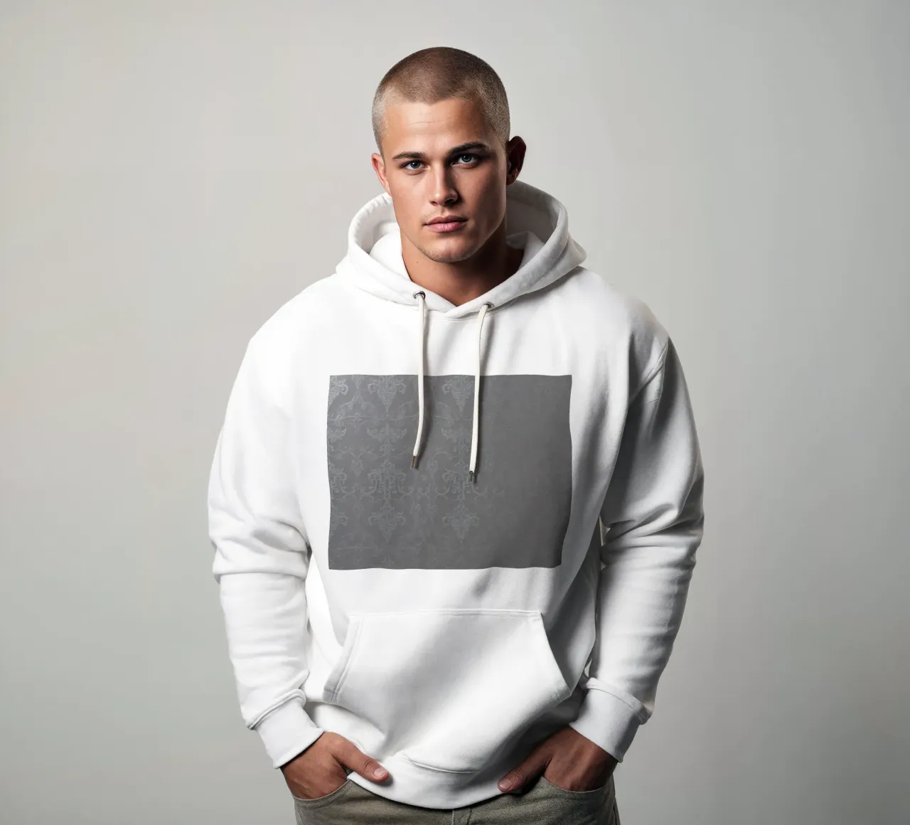 Elegant textured wallpaper with intricate pattern and subtle hoodie by DesignDoodle