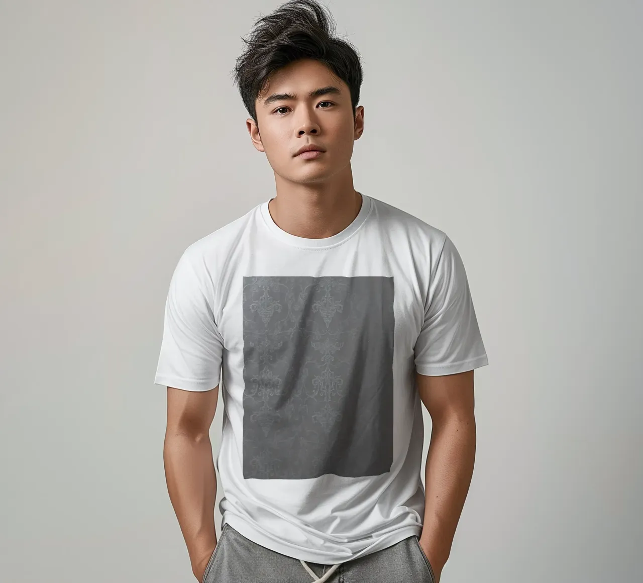 Elegant textured wallpaper with intricate pattern and subtle t-shirt by DesignDoodle