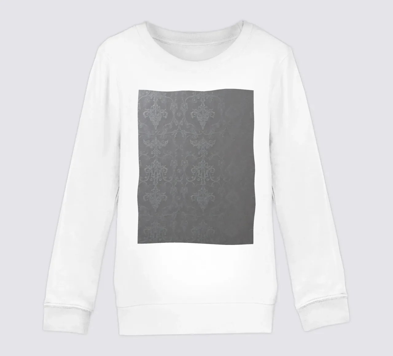 Elegant textured wallpaper with intricate pattern and subtle kids sweatshirt by DesignDoodle