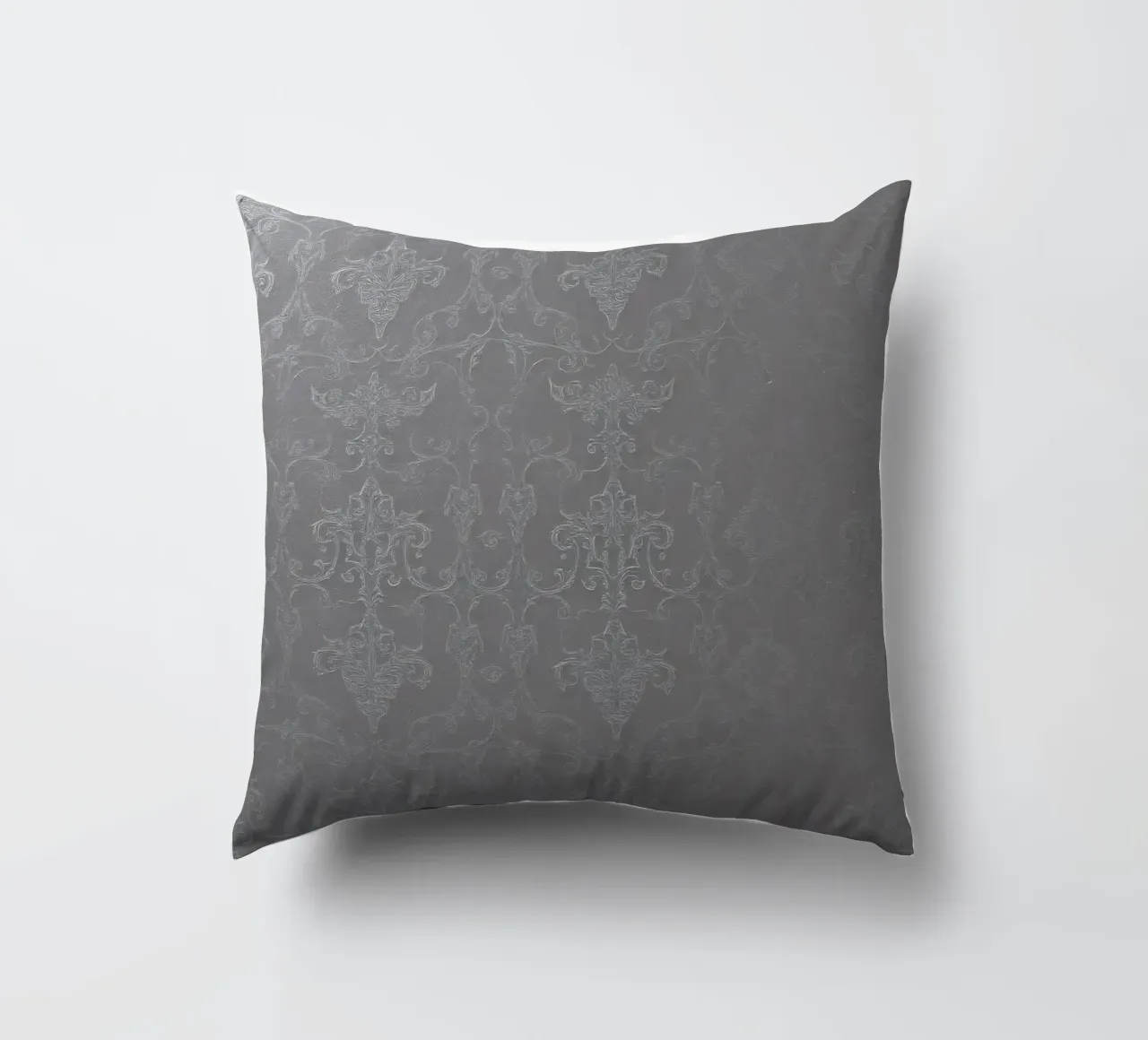 Elegant textured wallpaper with intricate pattern and subtle decorative cushion by DesignDoodle