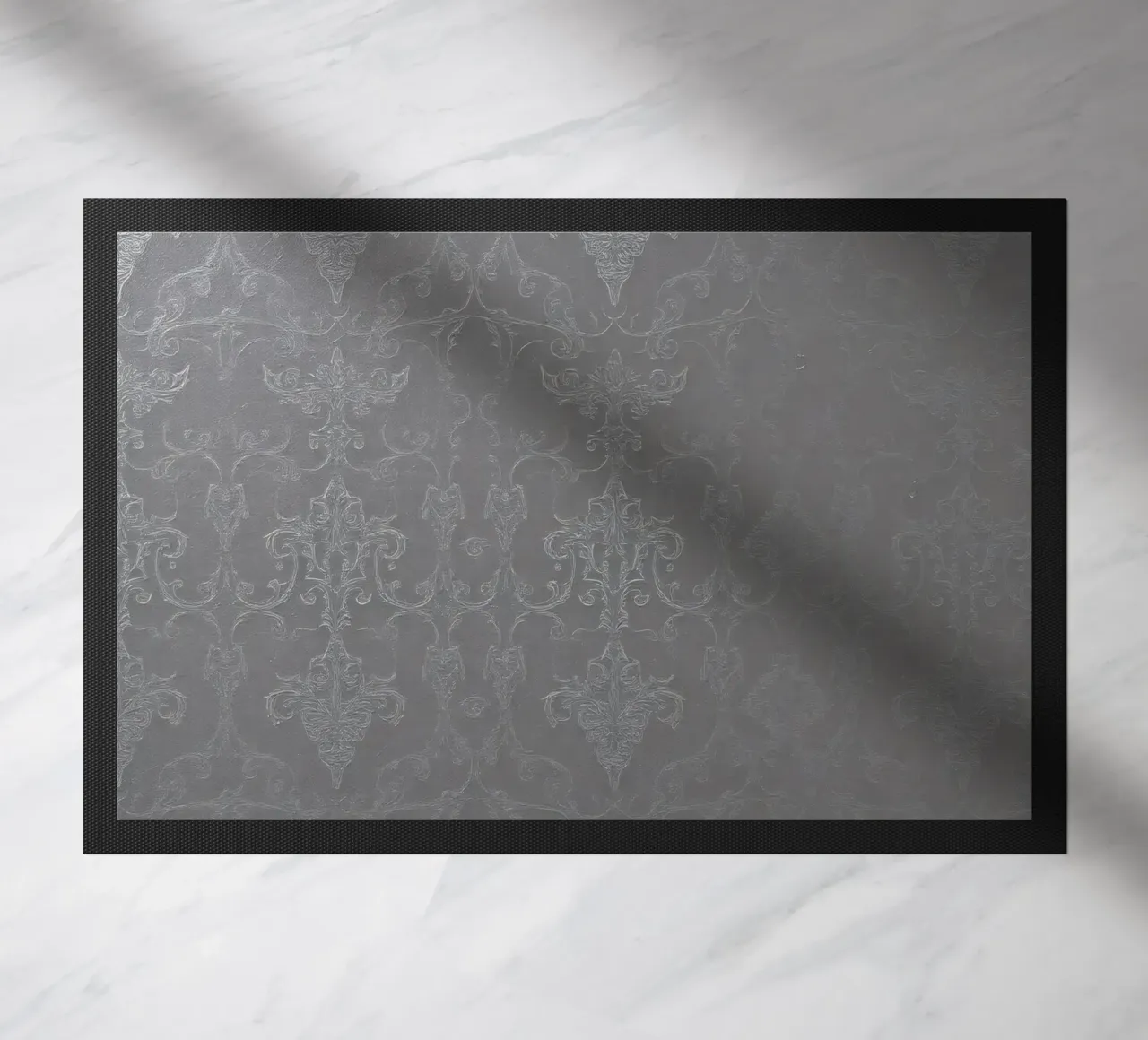 Elegant textured wallpaper with intricate pattern and subtle doormat by DesignDoodle