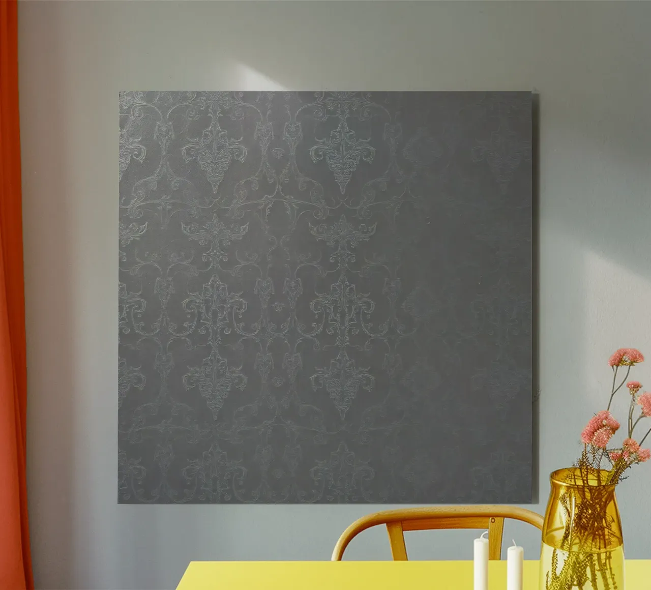 Elegant textured wallpaper with intricate pattern and subtle alu-dibond by DesignDoodle