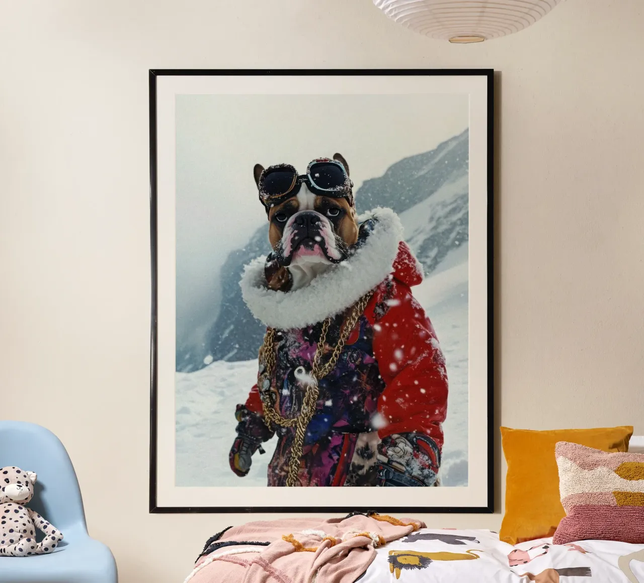 Sergio poster con telaio in plastica da Affiches Chien Originales – Dogland
