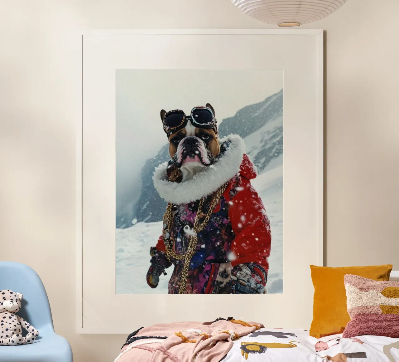 Sergio poster con telaio in plastica da Affiches Chien Originales – Dogland