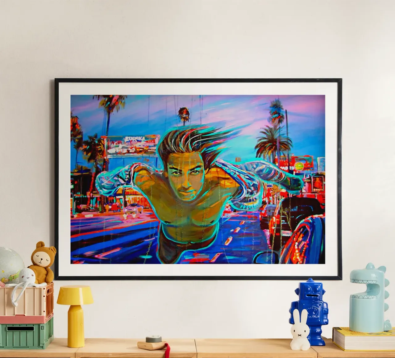 Fly ! poster con telaio in alluminio da Happy 😃 Art 🎨 by Christine Schnoell