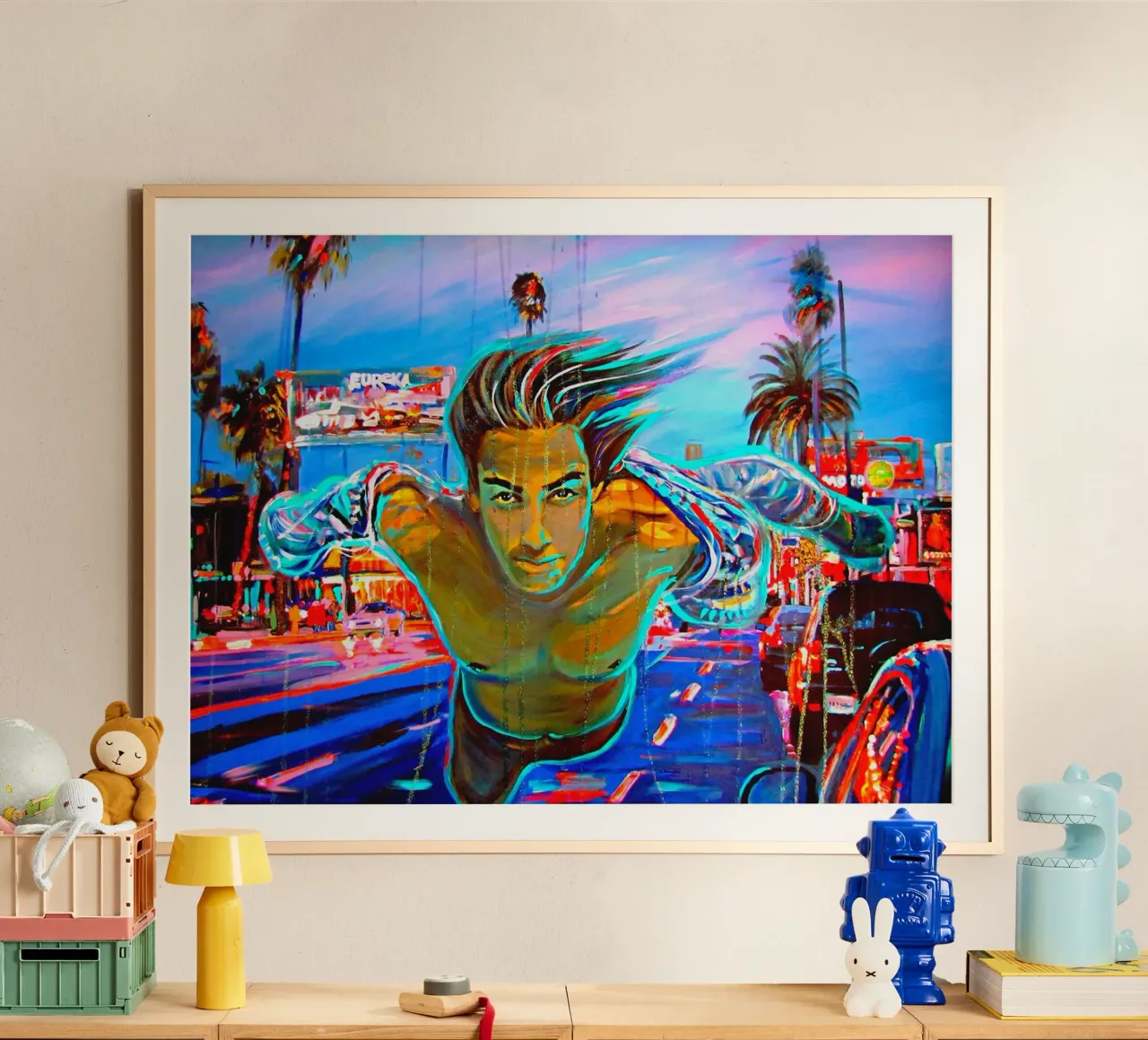 Fly ! poster con telaio in alluminio da Happy 😃 Art 🎨 by Christine Schnoell