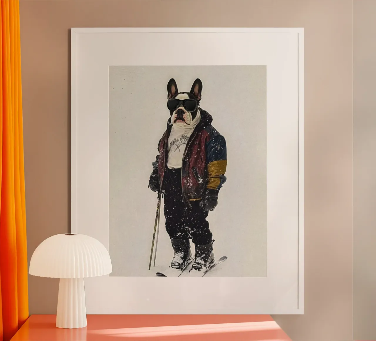 Lenny poster con telaio in plastica da Affiches Chien Originales – Dogland