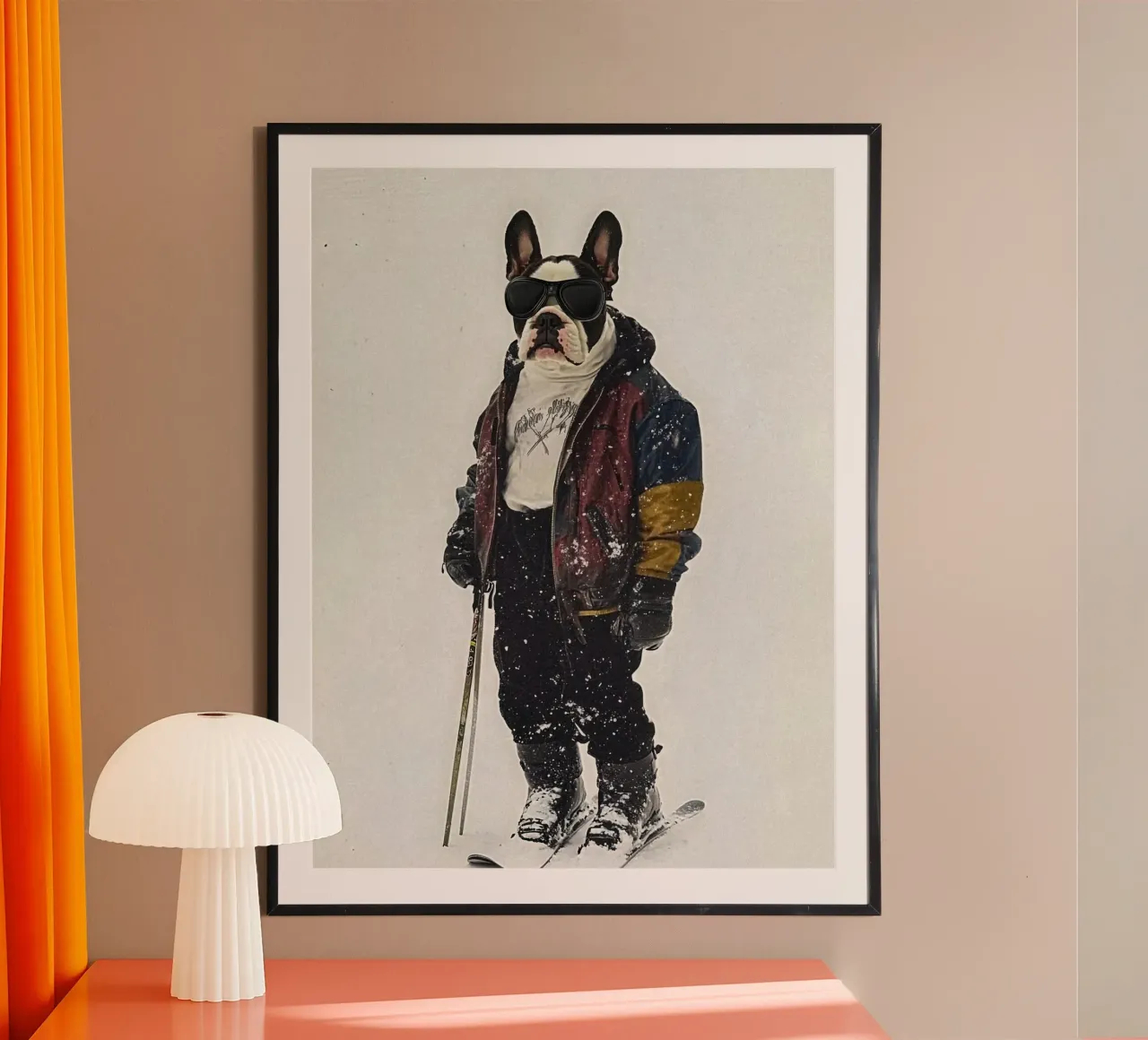 Lenny poster con telaio in plastica da Affiches Chien Originales – Dogland