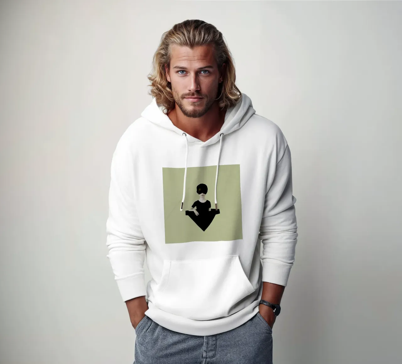 Ceci n'est pas une bateau felpa con cappuccio da Ruben Ireland