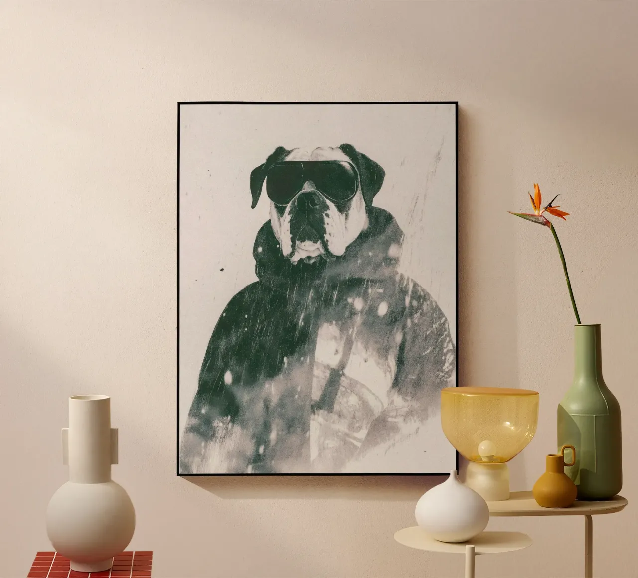 Bruno acrylic glass by Affiches Chien Originales – Dogland