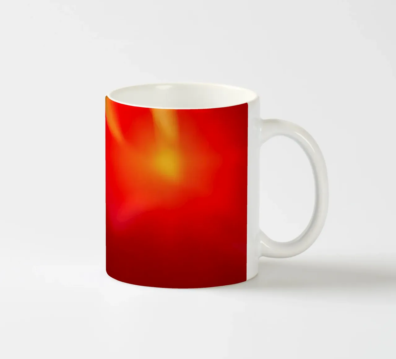 red flower petal illuminated by sunlight ceramic mug by DesignDoodle