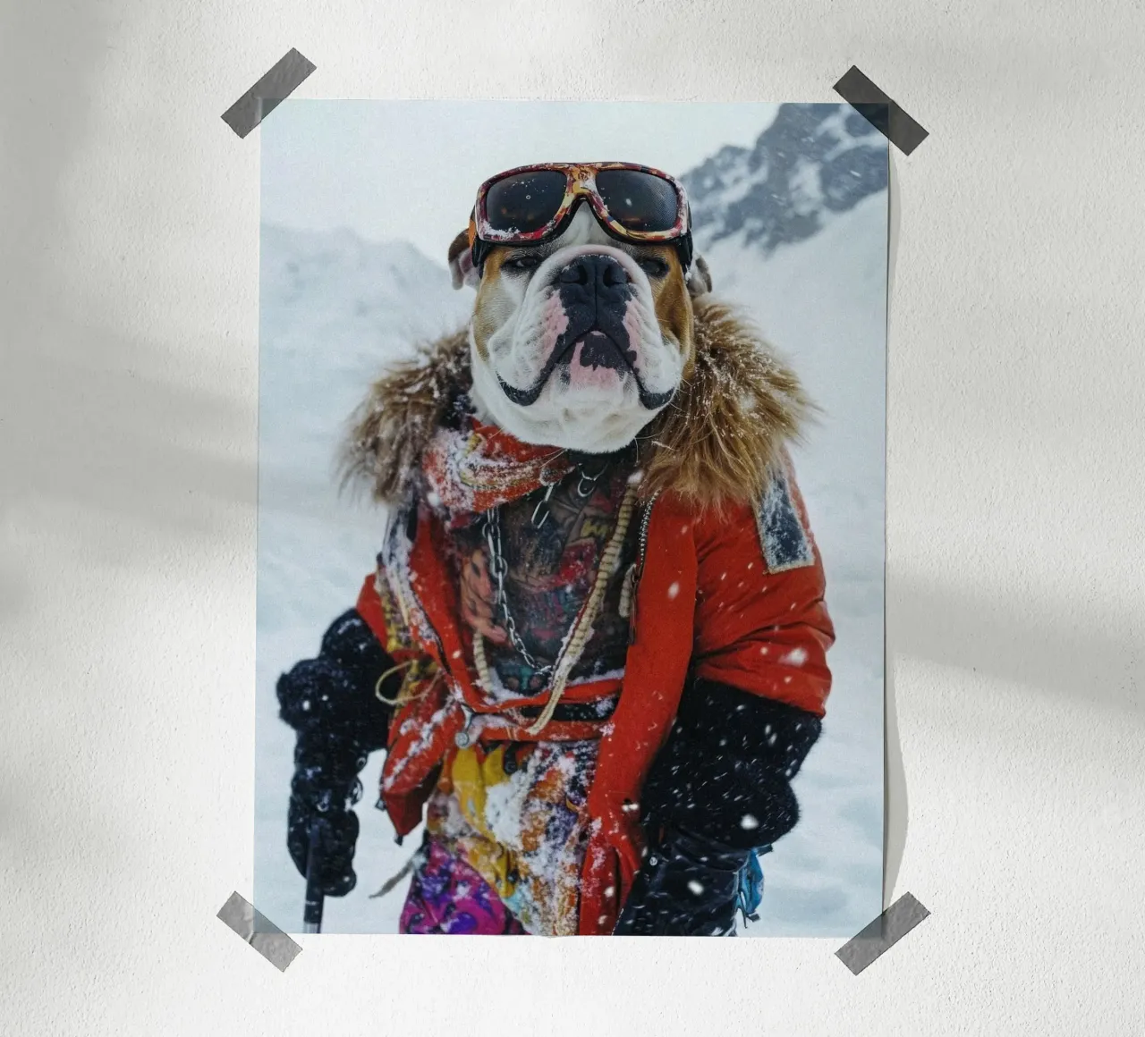 Rocky poster con telaio in plastica da Affiches Chien Originales – Dogland