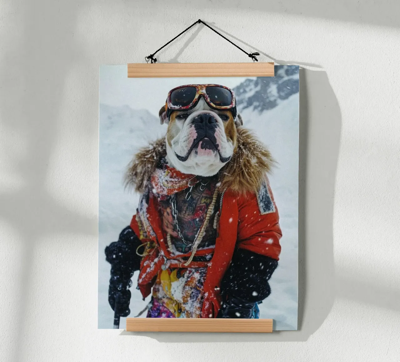Rocky poster con telaio in plastica da Affiches Chien Originales – Dogland