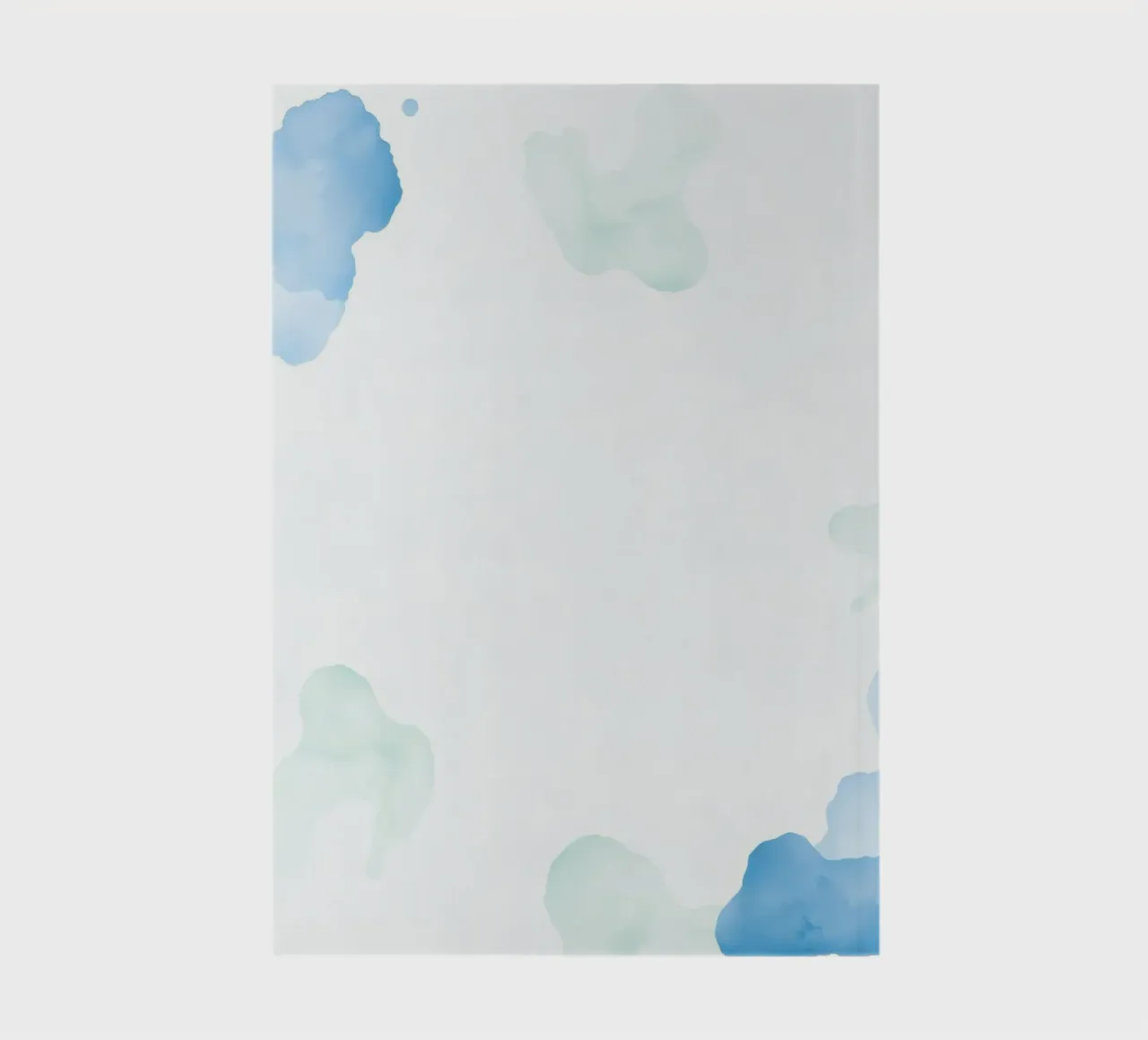 Watercolor abstract design featuring soft blues and greens notebook by DesignDoodle