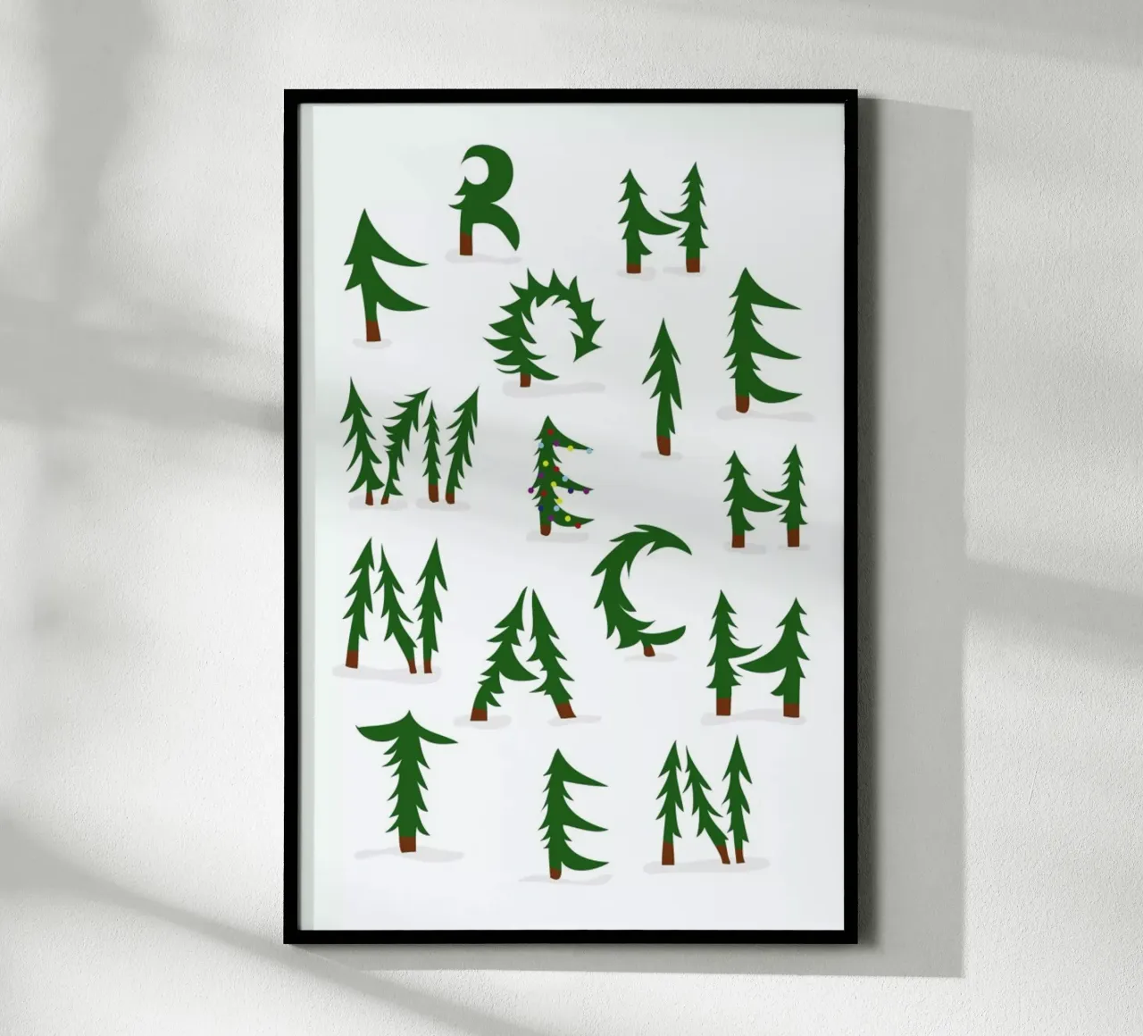Weihnachten poster con telaio in legno da Jan Luzar