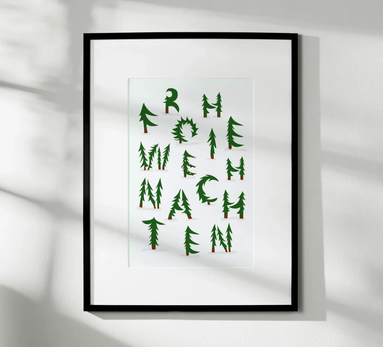 Weihnachten poster con telaio in legno da Jan Luzar