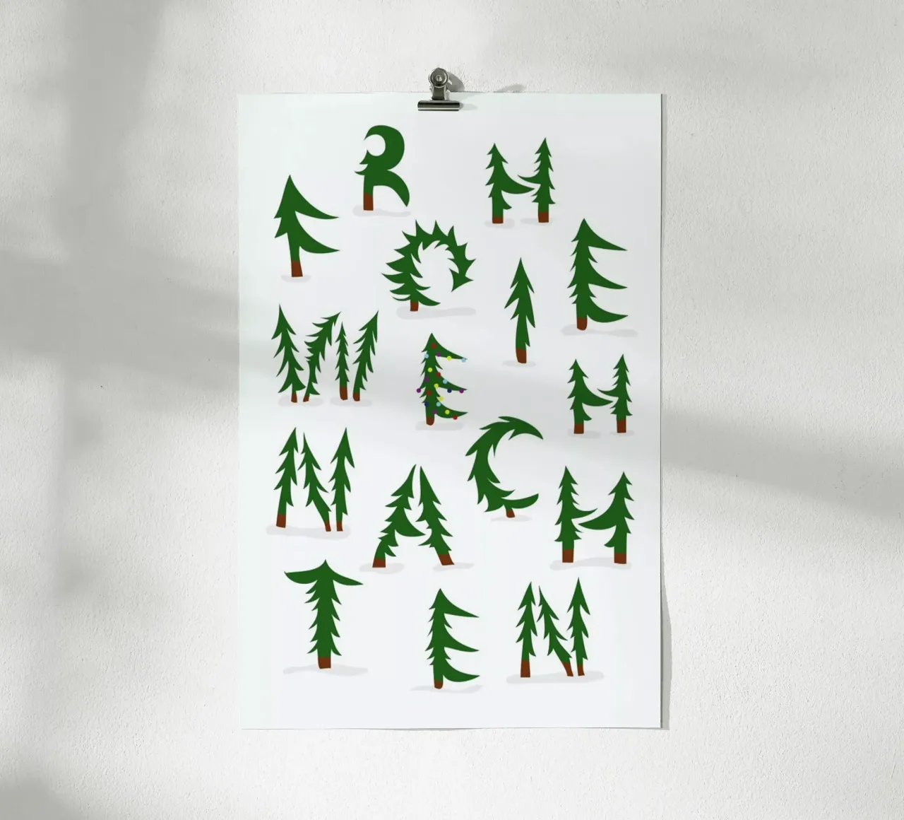 Weihnachten poster con telaio in legno da Jan Luzar