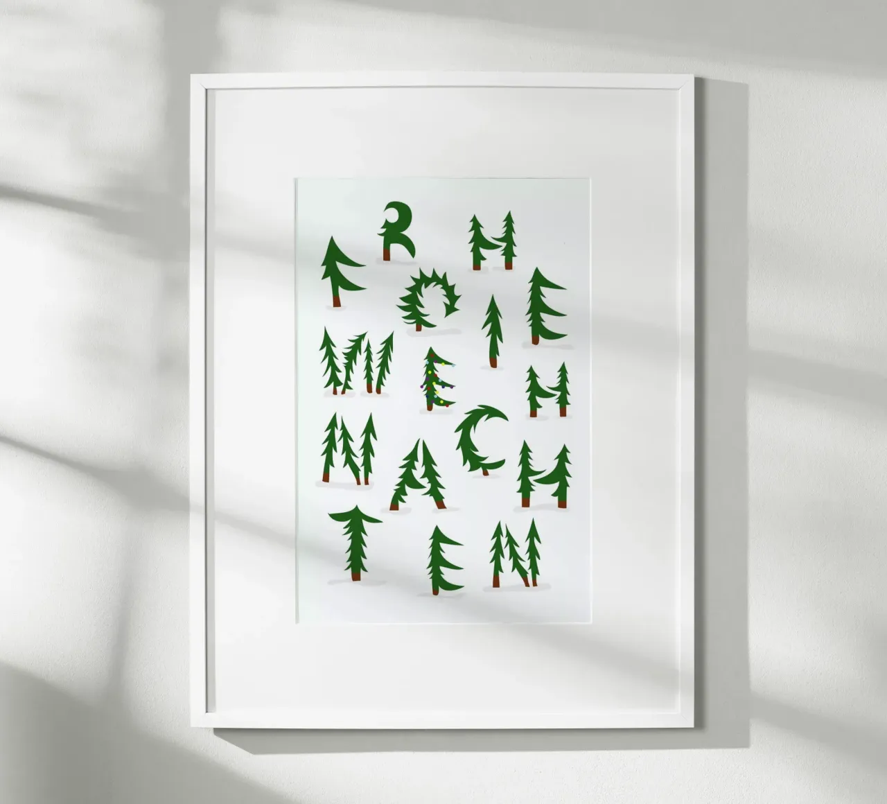 Weihnachten poster con telaio in legno da Jan Luzar