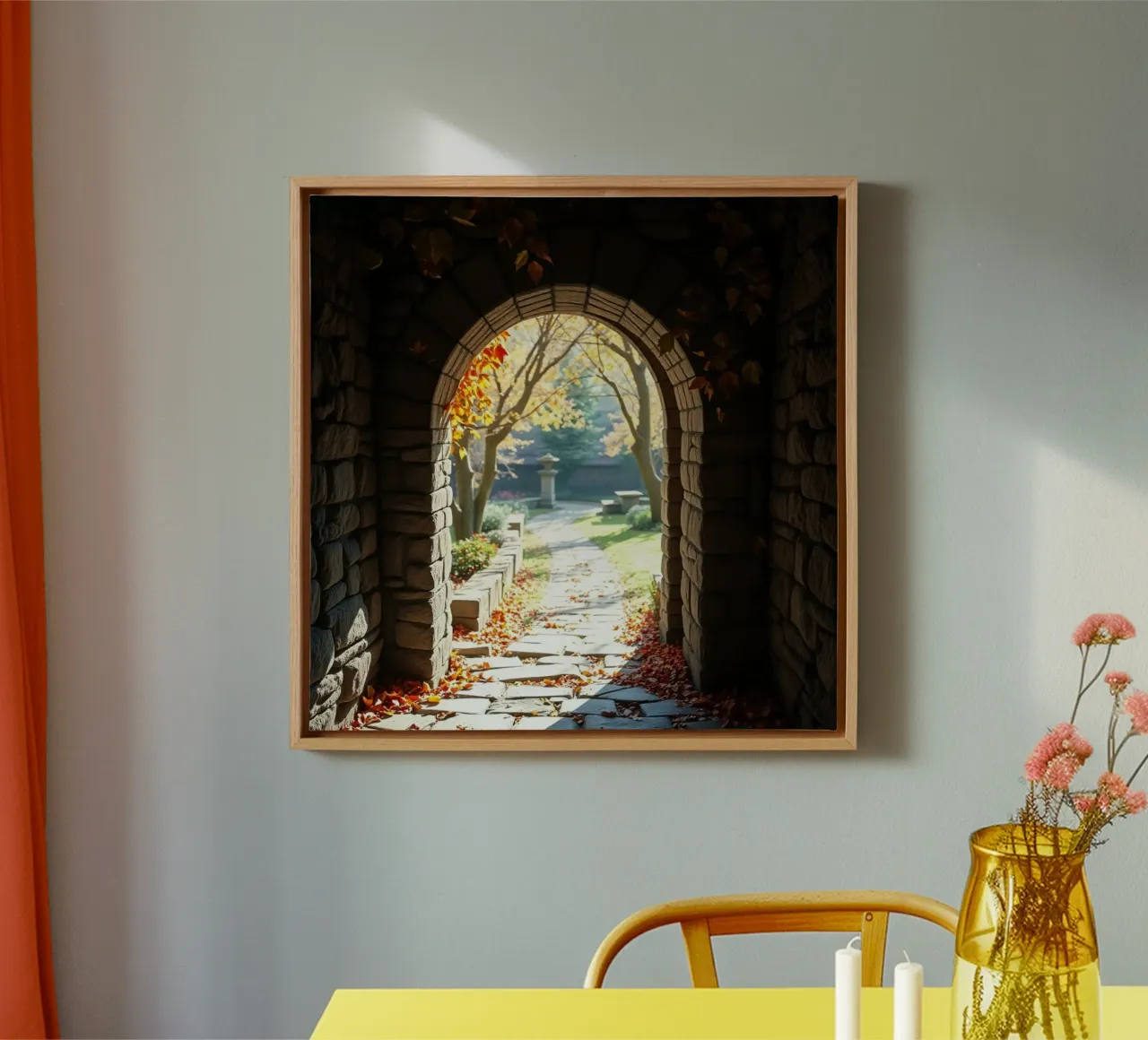 Etherisch landschap canvas met Baklijst van PhotoVibe Decor