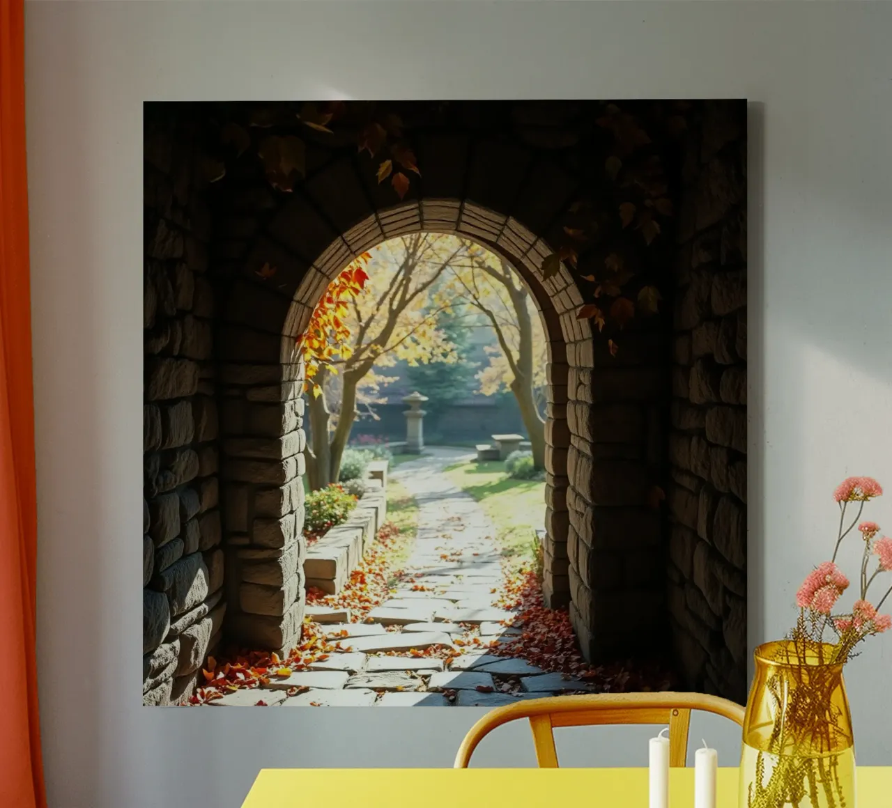 Etherisch landschap canvas met Baklijst van PhotoVibe Decor