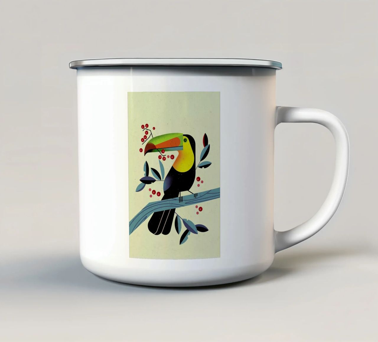Toucan II tazza in smalto da Dieter Braun