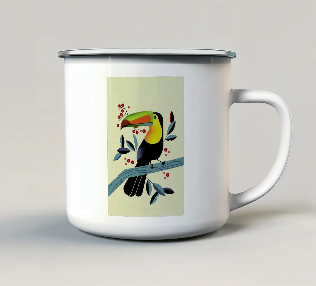 Toucan II Emaille Tasse von Dieter Braun